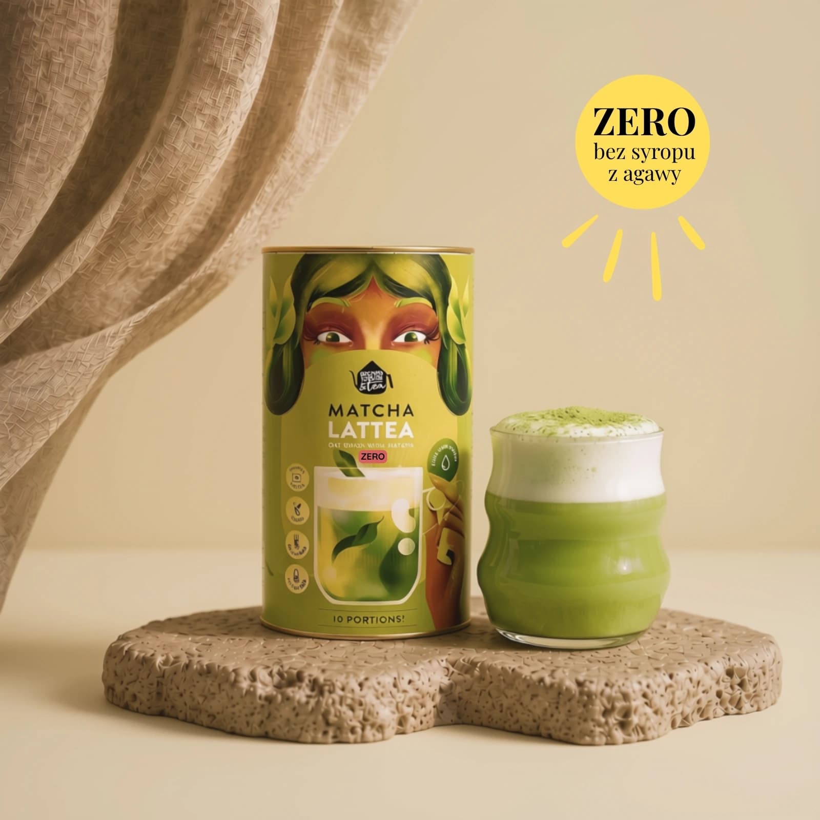 Matcha Lattea ZERO - owsiane matcha latte instant bez dodatku cukru – zdjęcie 1