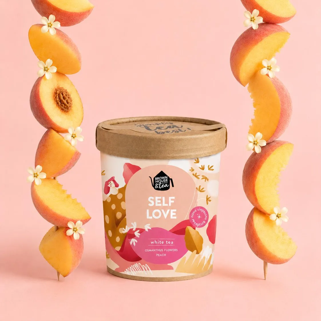 Self Love - biała herbata z brzoskwinią kwiatami osmantusa - Kubek 40g