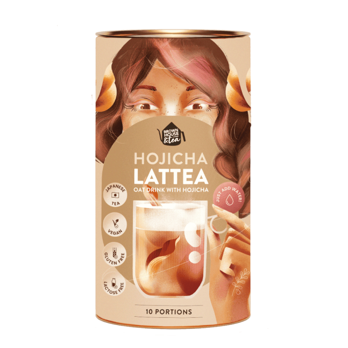 Hojicha Lattea – owsiane hojicha latte instant – Puszka 240g