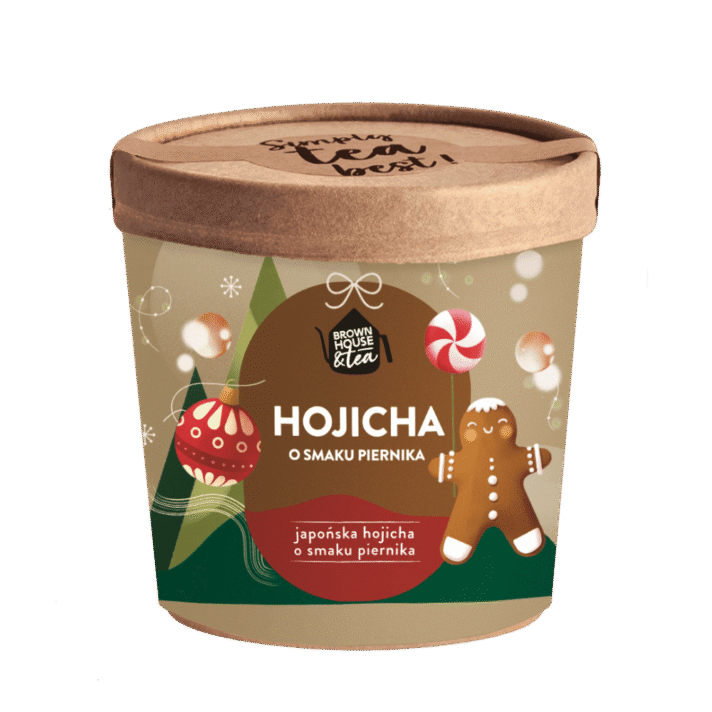 HOJICHA o smaku piernika - sproszkowana prażona zielona herbata