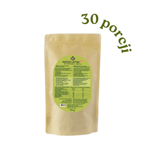 Matcha Lattea ZERO - owsiane matcha latte instant bez dodatku cukru - Refill 720g